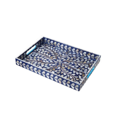 Blue Shell Lacquer Tray