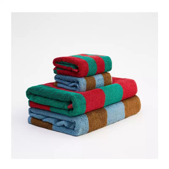 Checkerboard Stripe Towels