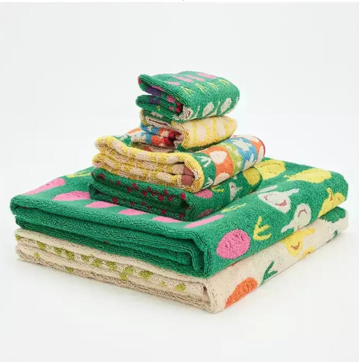 Vegetable Pattern Towels