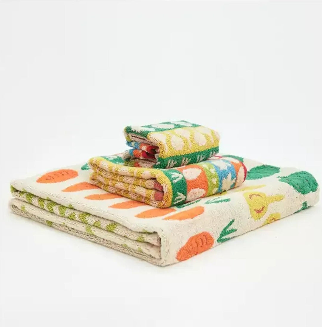 Vegetable Pattern Towels