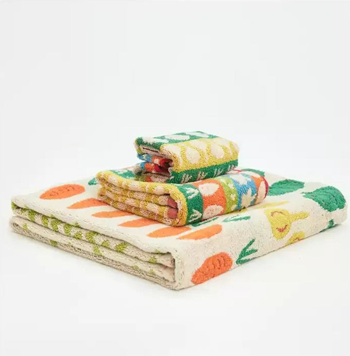 Vegetable Pattern Towels