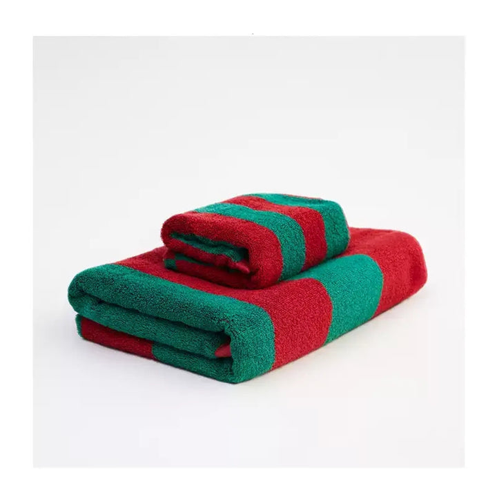 Checkerboard Stripe Towels