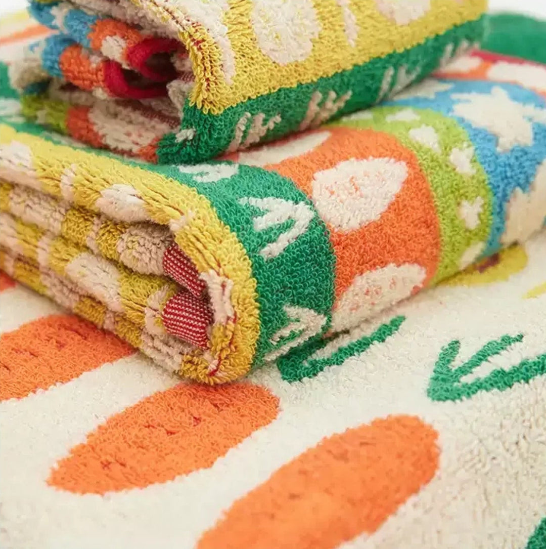Vegetable Pattern Towels