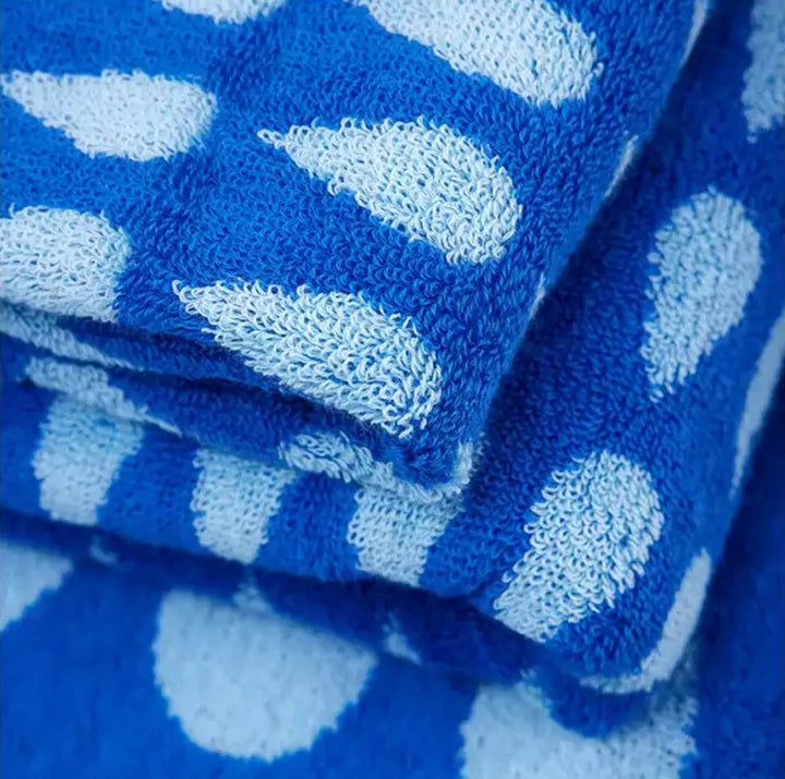 Blue Raindrop Towels