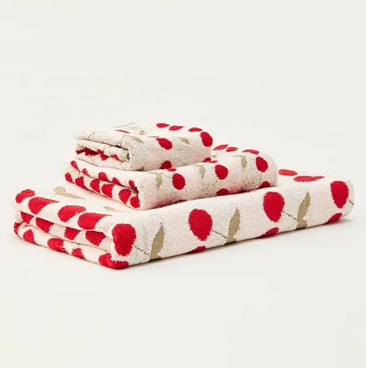 Cherry Fruit Pattern Towels