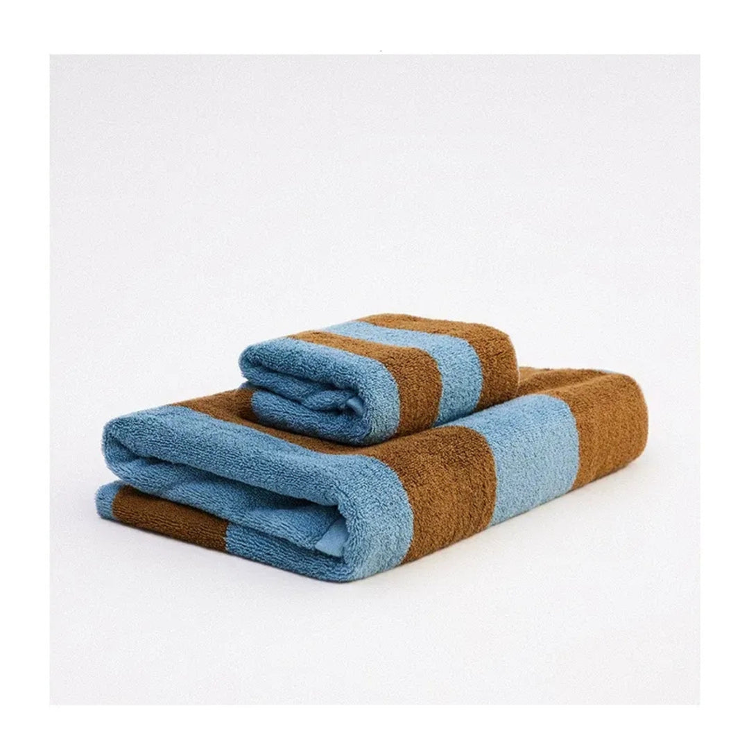 Checkerboard Stripe Towels