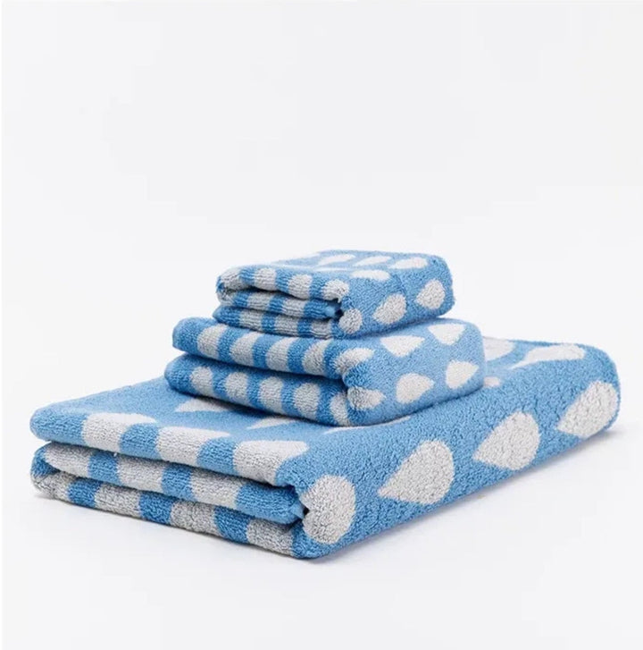 Blue Raindrop Towels