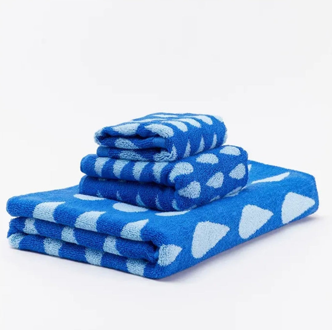 Blue Raindrop Towels