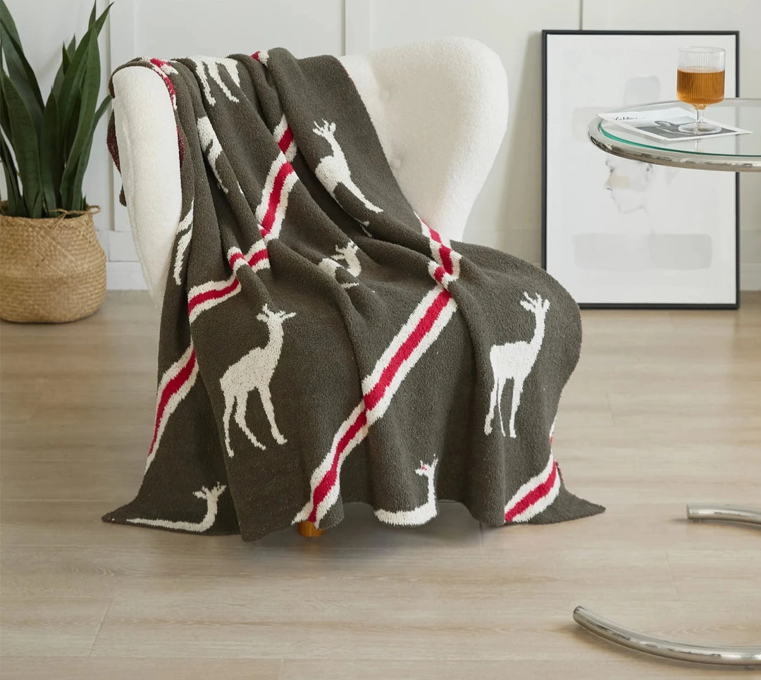 Deer Stripe Pattern Blanket | Deer Strip Blanket | itsdecorszn