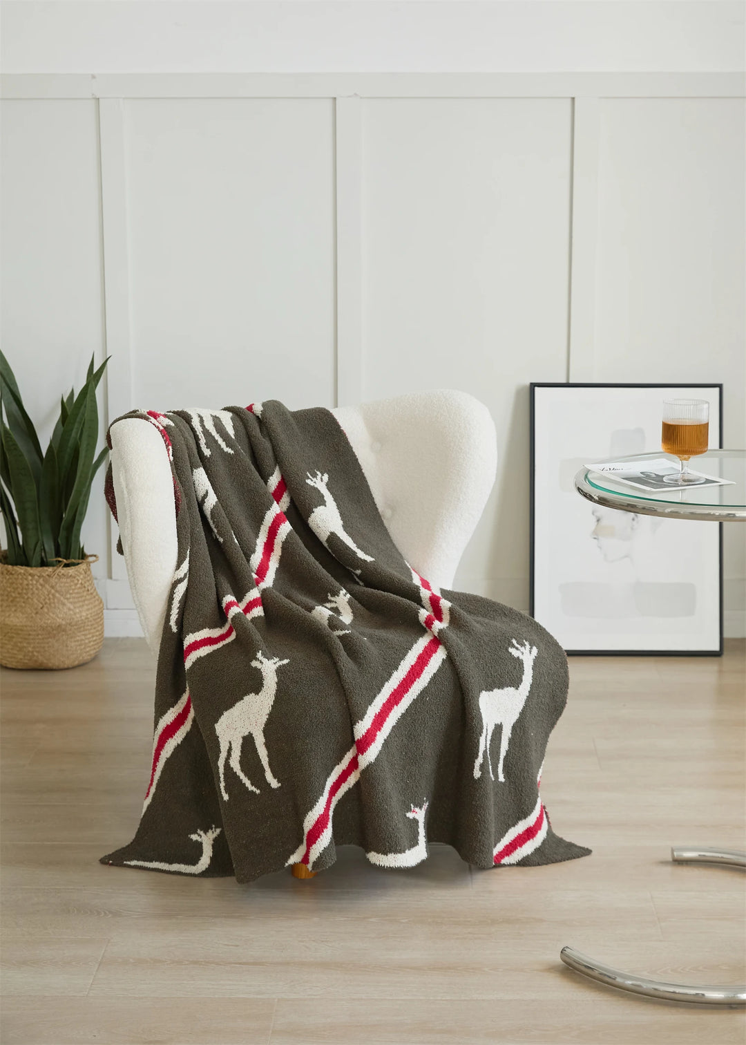 Deer Stripe Pattern Blanket