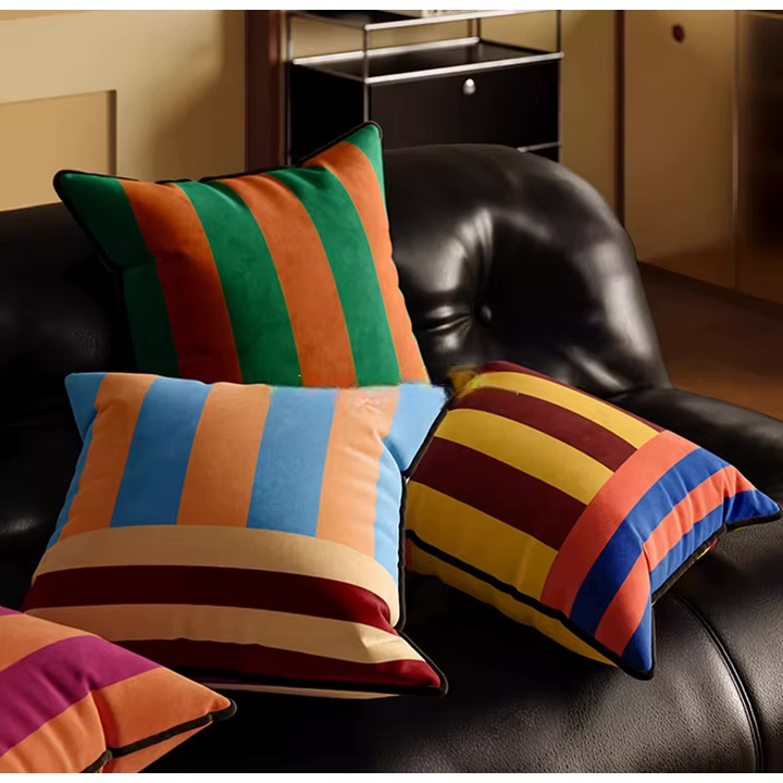 Multi Colored Retro Pillow Covers