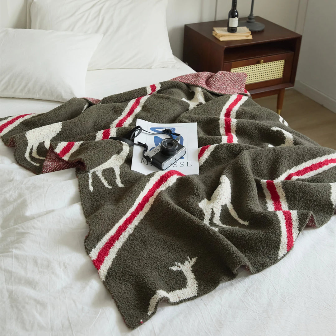 Deer Stripe Pattern Blanket