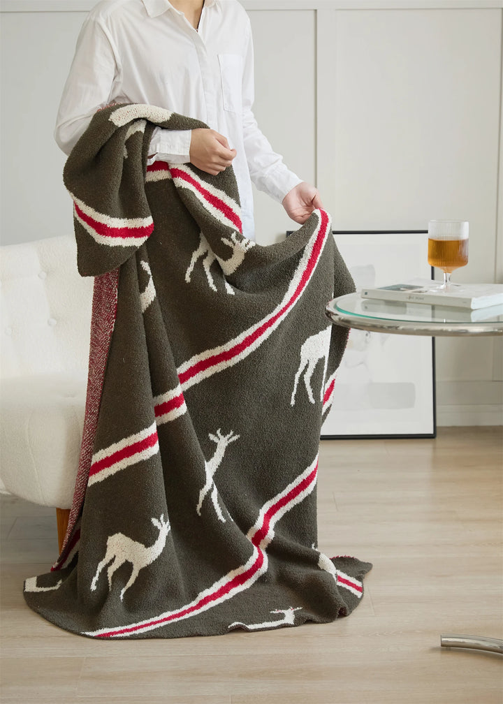 Deer Stripe Pattern Blanket