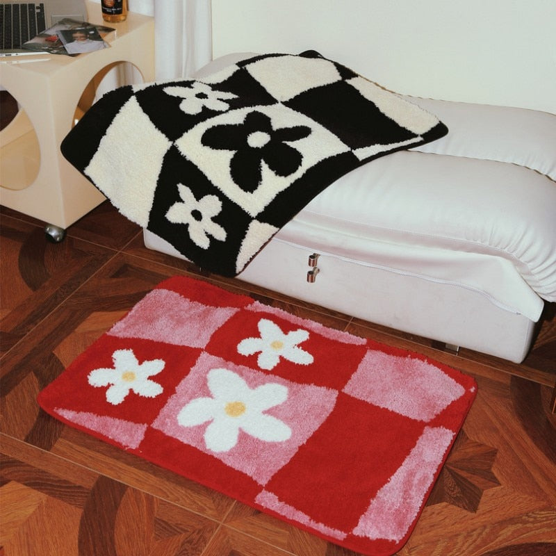 Flower Plaid Rug itsdecorszn
