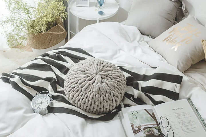 Round Knit Pillow