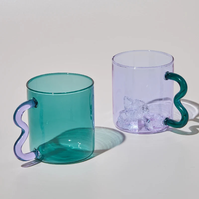 Wavy Handle Mugs