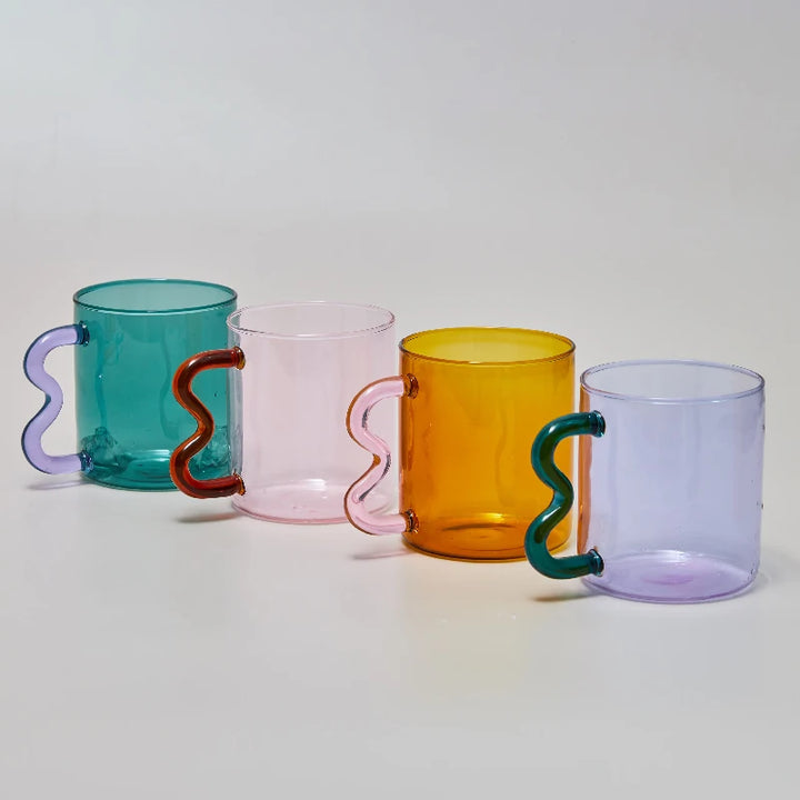 Wavy Handle Mugs