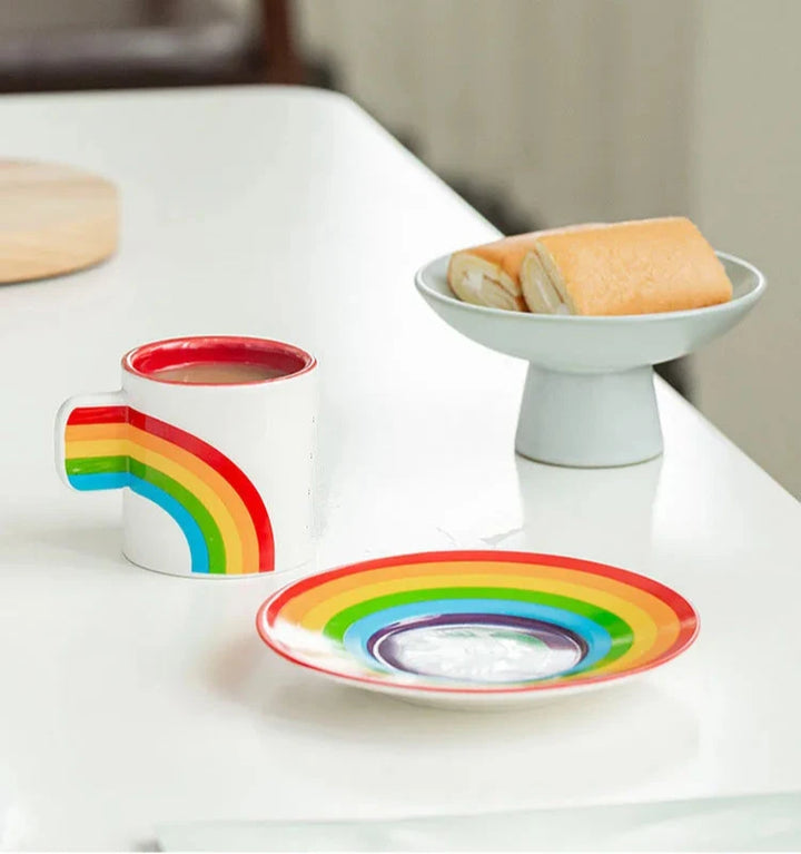 Rainbow Mug & Saucer