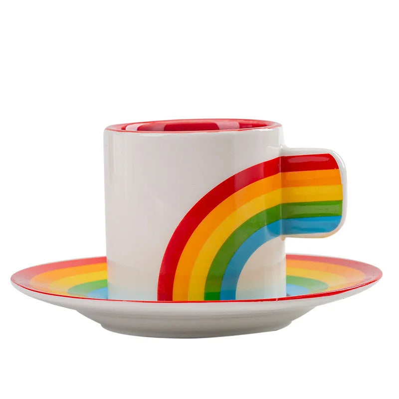 Rainbow Mug & Saucer