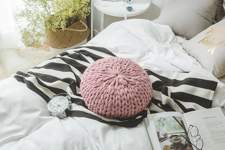 Round Knit Pillow