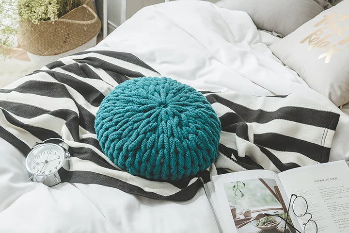 Round Knit Pillow