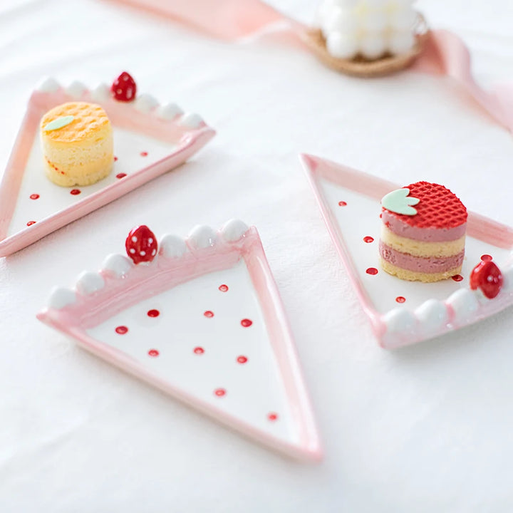 Strawberry Cake Plate Set