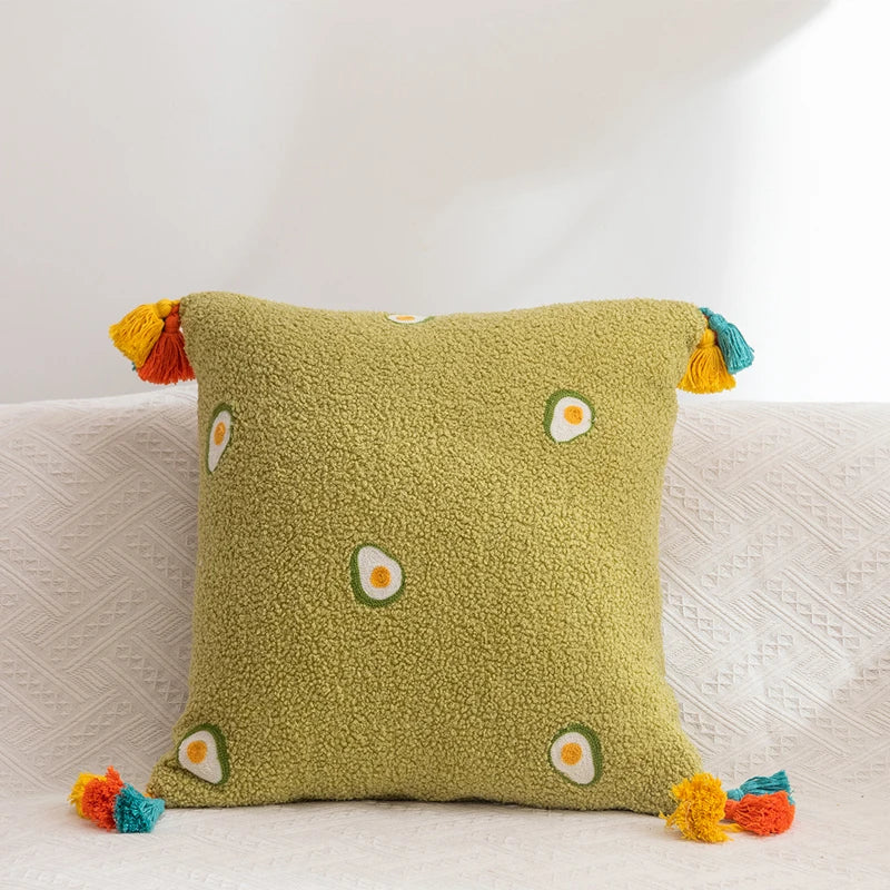 Embroidery Tassel Pillow Covers