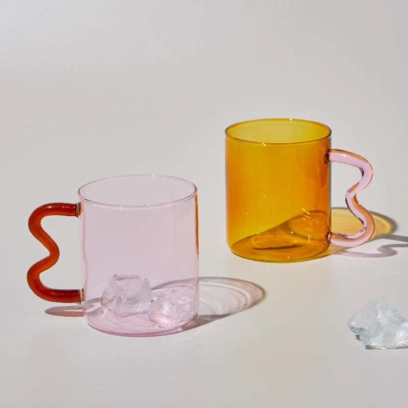 Wavy Handle Mugs