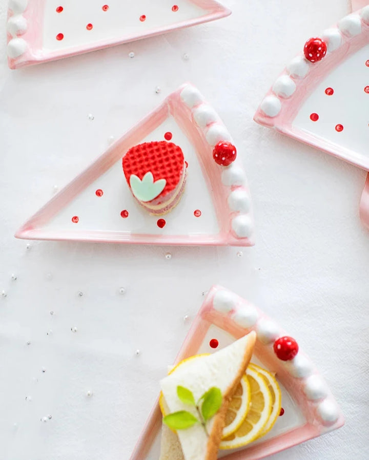 Strawberry Cake Plate Set