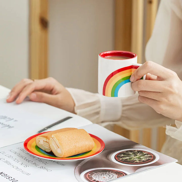 Rainbow Mug & Saucer