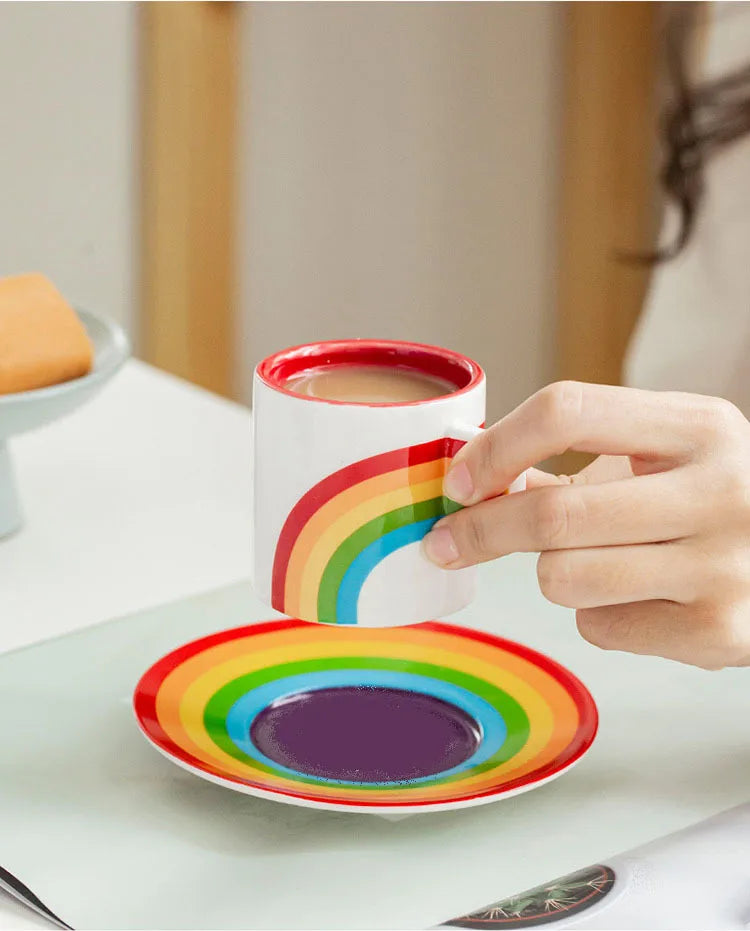 Rainbow Mug & Saucer