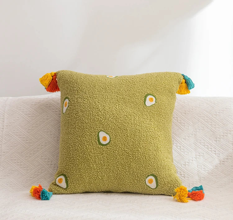 Embroidery Tassel Pillow Covers