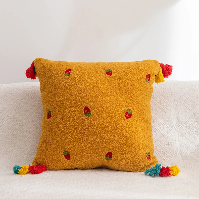 Embroidery Tassel Pillow Covers