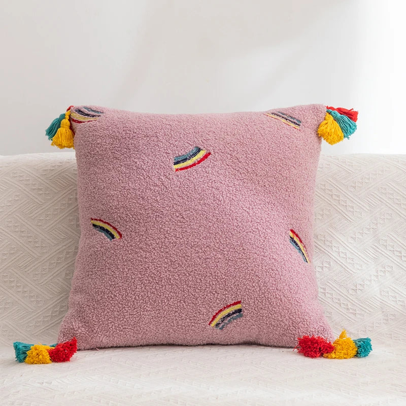 Embroidery Tassel Pillow Covers