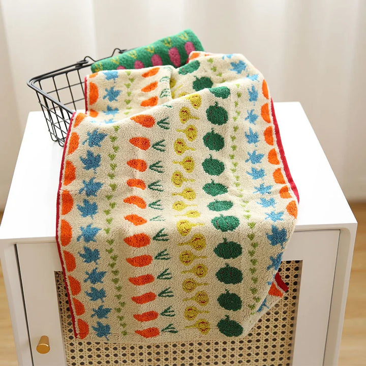 Vegetable Pattern Towels