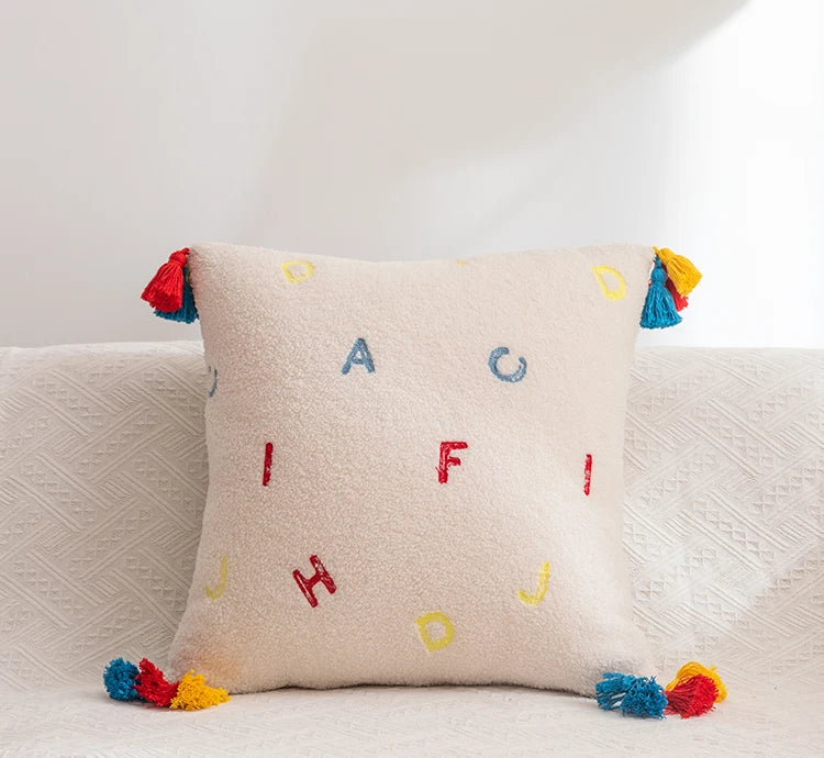 Embroidery Tassel Pillow Covers