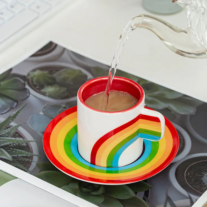 Rainbow Mug & Saucer