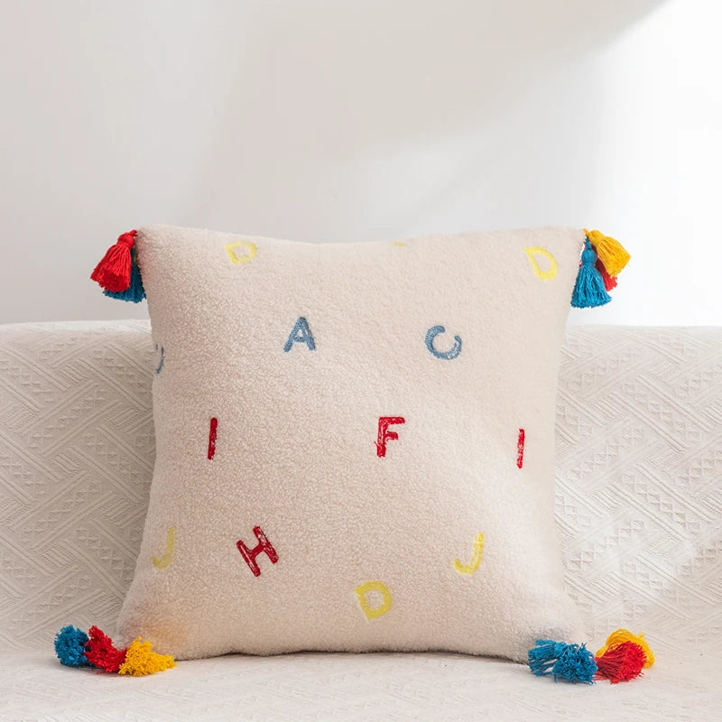 Embroidery Tassel Pillow Covers