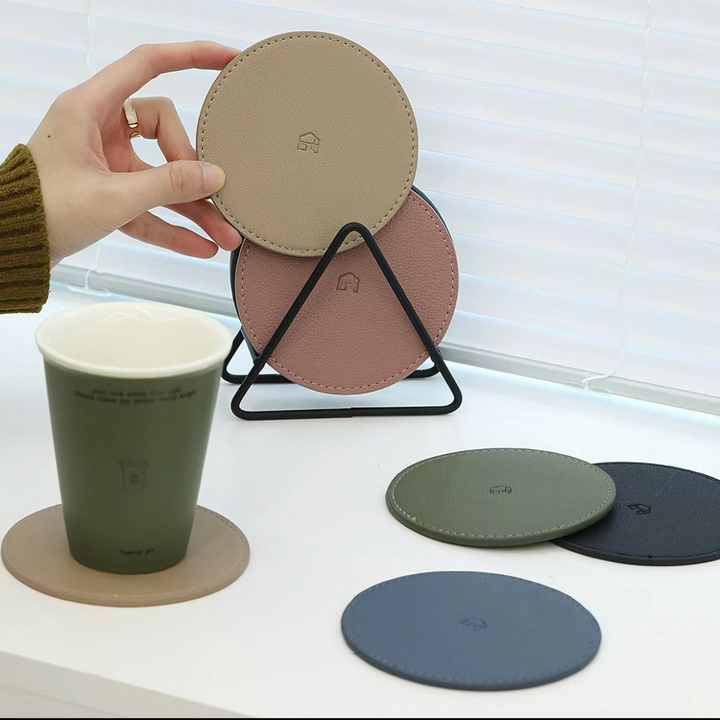 Leather Coaster Set
