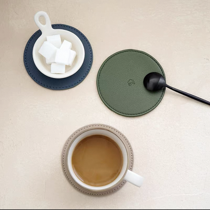 Leather Coaster Set