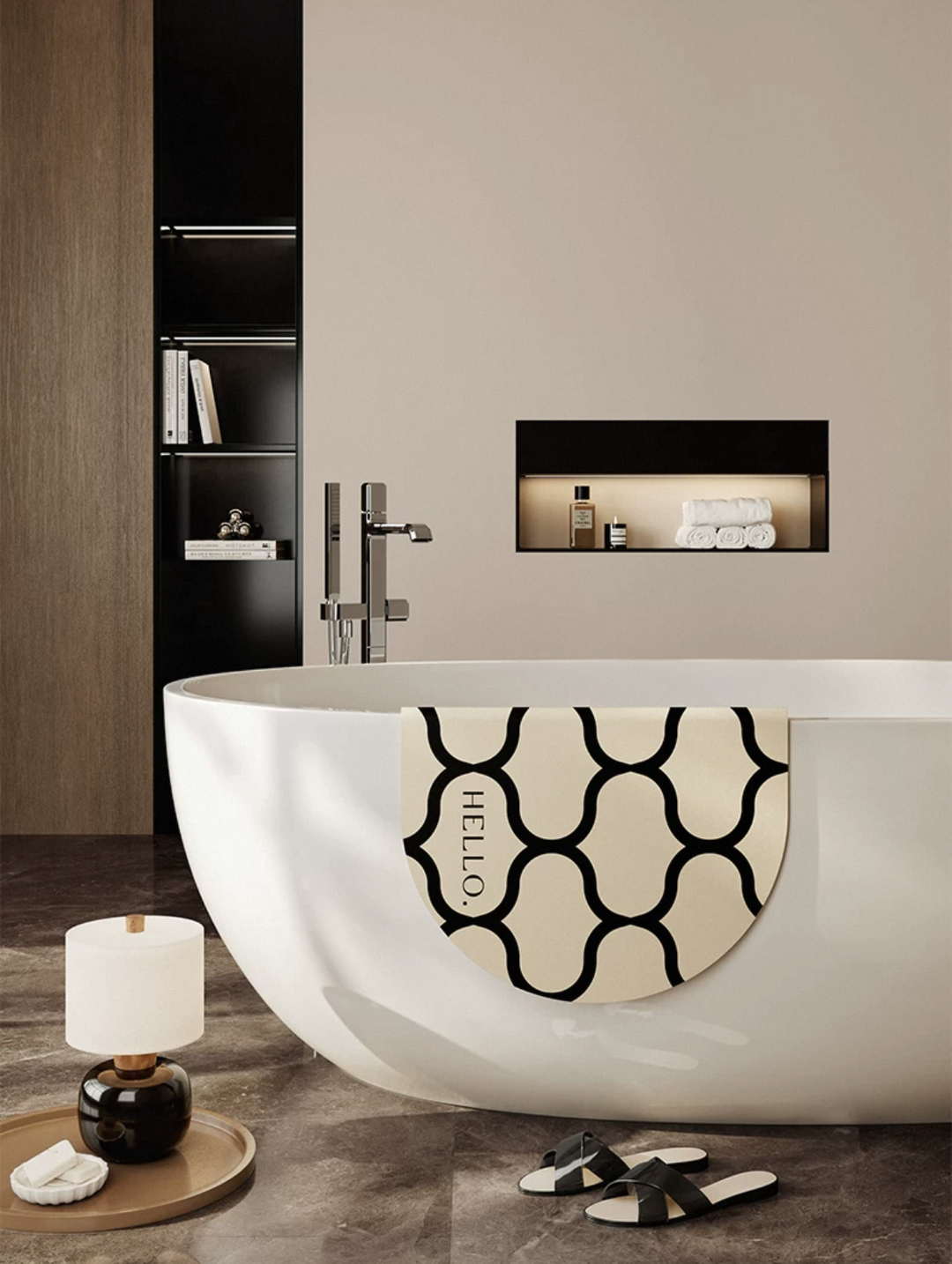 Moroccan Pattern Bathroom Mat