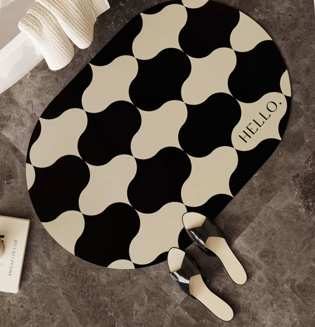 Moroccan Pattern Bathroom Mat