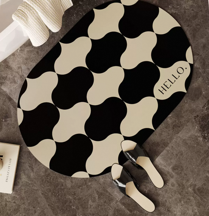 Moroccan Pattern Bathroom Mat