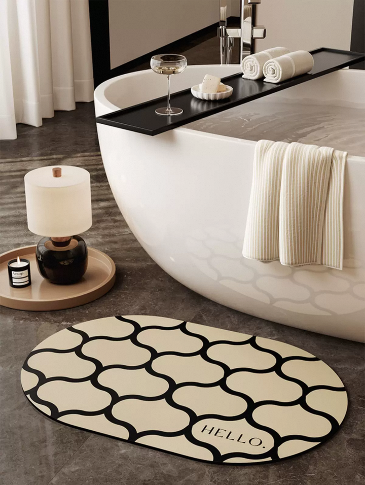 Moroccan Pattern Bathroom Mat