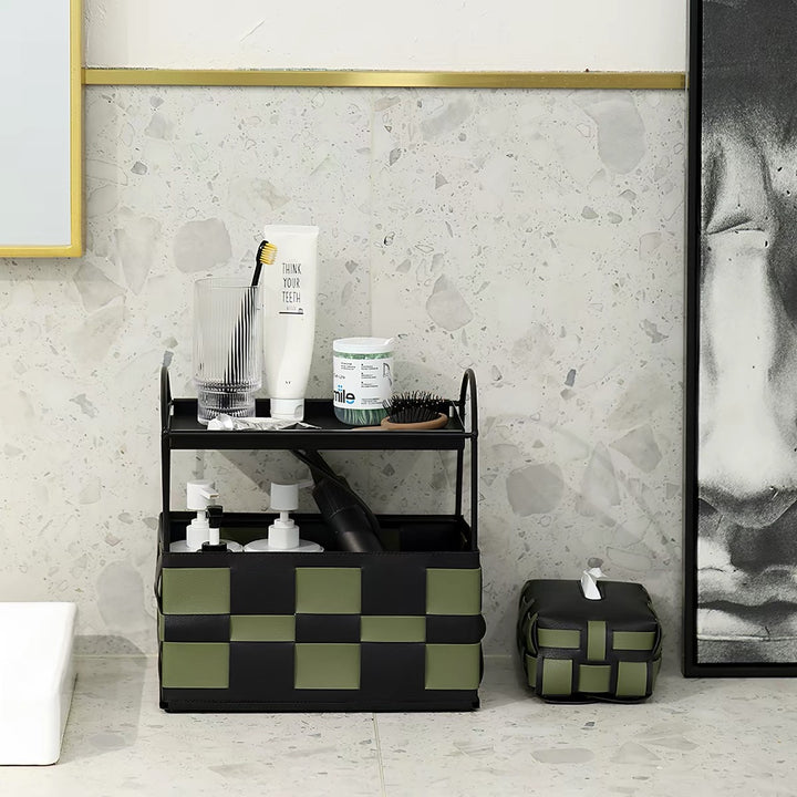 Checkerboard Tier Storage Basket