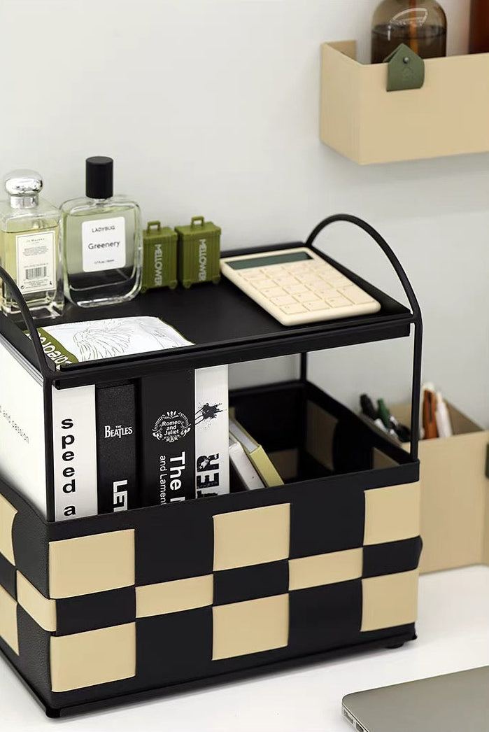 Checkerboard Tier Storage Basket