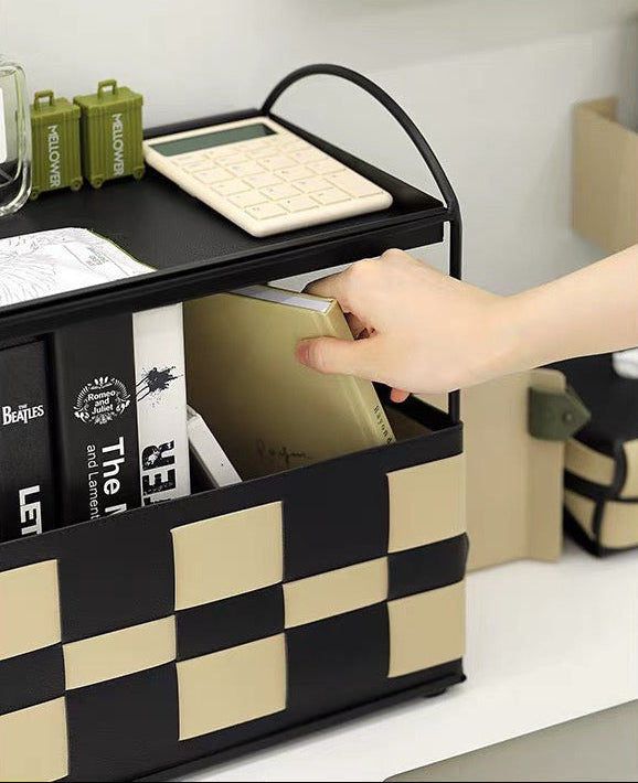 Checkerboard Tier Storage Basket