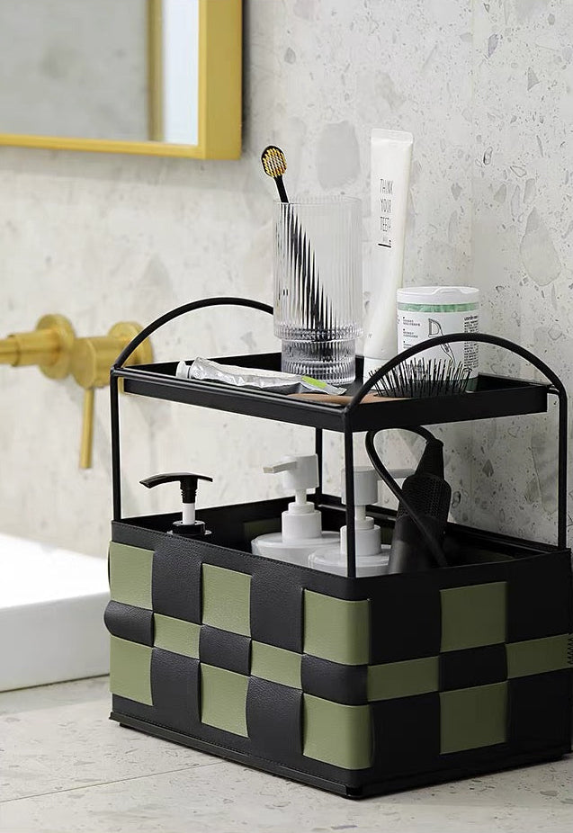 Checkerboard Tier Storage Basket
