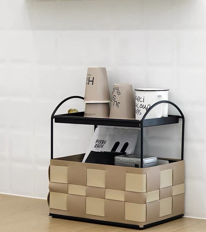 Checkerboard Tier Storage Basket