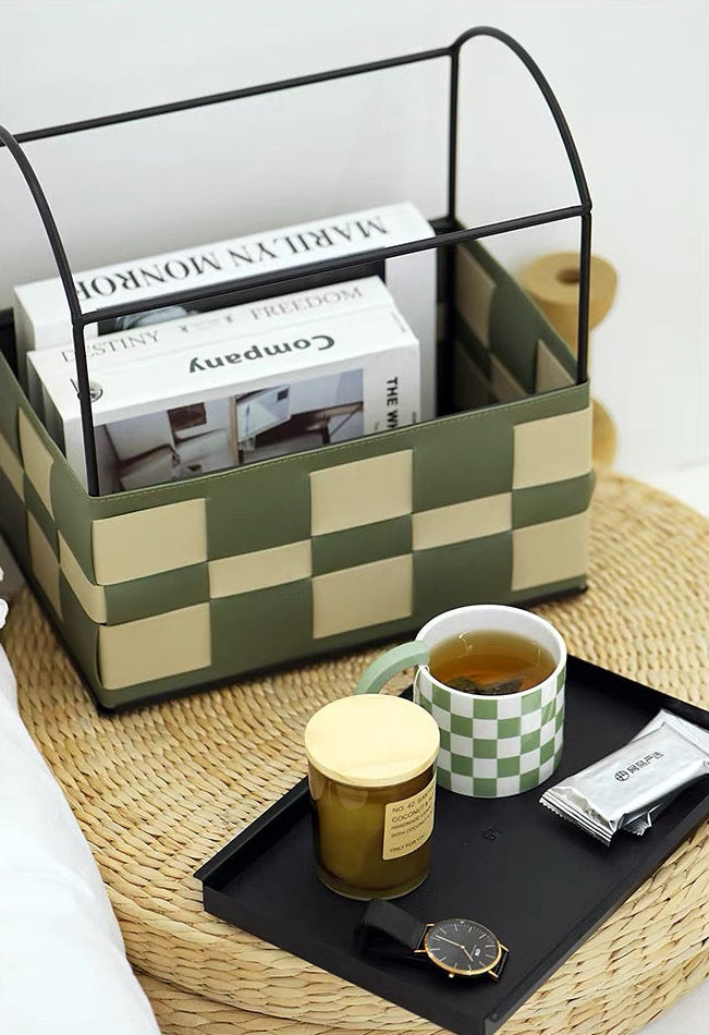 Checkerboard Tier Storage Basket